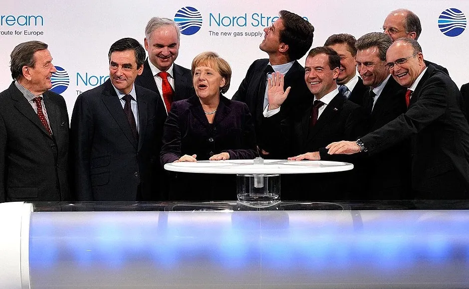 Nord Stream inauguration ceremony in Lubmin, 8 November 2011. Photo: kremlin.ru. License: CC BY 4.0. Source: Wikimedia Commons
