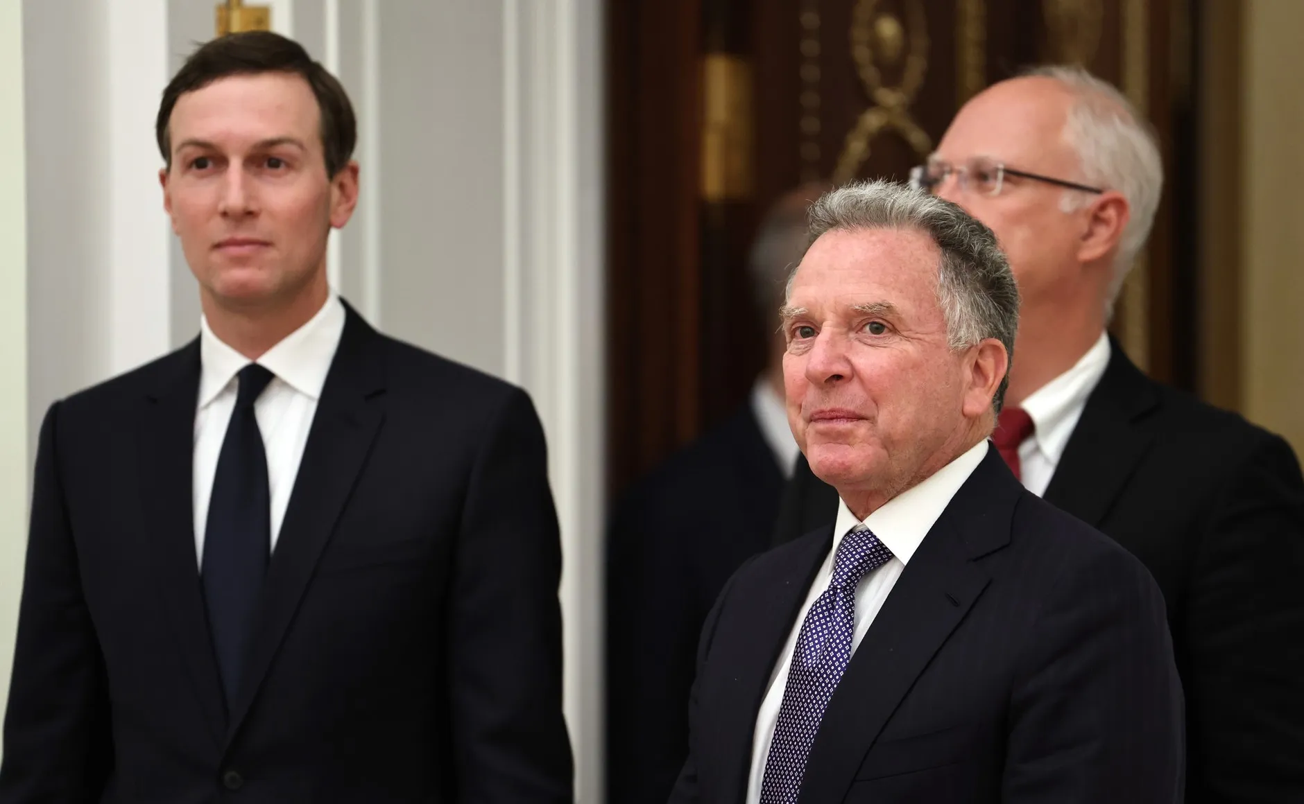 Jared Kushner (left), Steve Witkoff and Kirill Dmitriev (right) at the Moscow Kremlin, 2 December 2025. Photo: kremlin.ru. Licence: CC BY 4.0 (attribution to kremlin.ru required). Source: Wikimedia Commons
